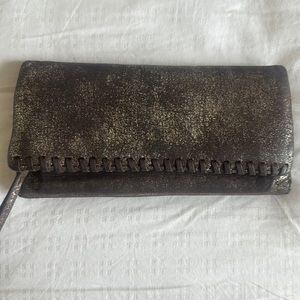 EUC super cute brown and gold HOBO wallet